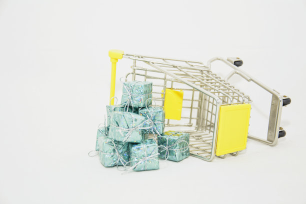 漂亮的彩色背景上有神奇的小礼物图片下载