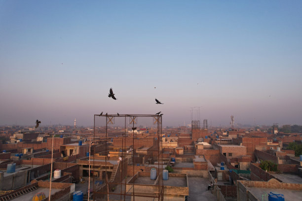 巴基斯坦旁遮普省古吉兰瓦拉市的鸟瞰图。图片下载