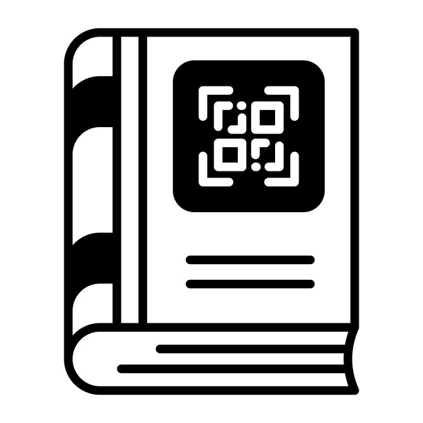 矢量设计的二维码书，现代时尚的风格图标图片下载