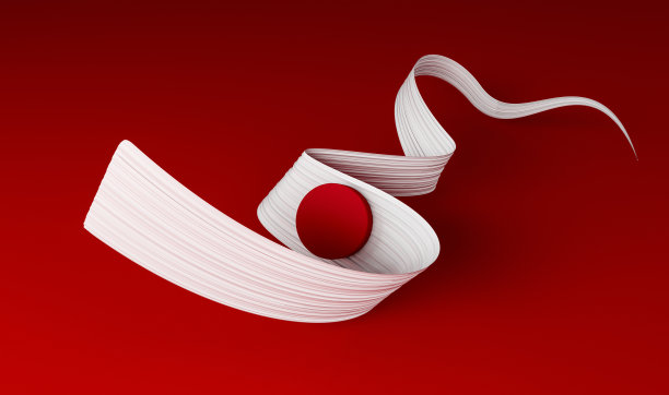 日本国旗在孤立的背景上挥舞丝带或横幅。独立日3d插图图片下载