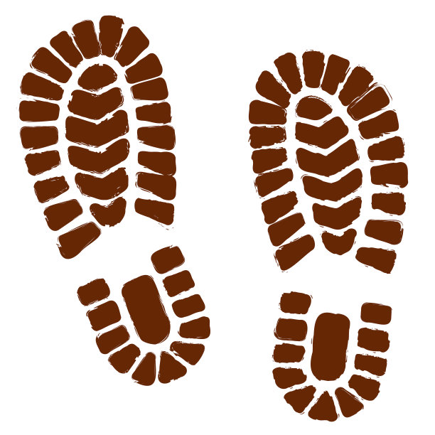 棕色鞋印图片下载