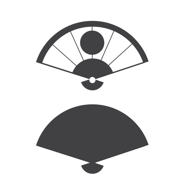 日本传统手扇复古风格图标图片下载