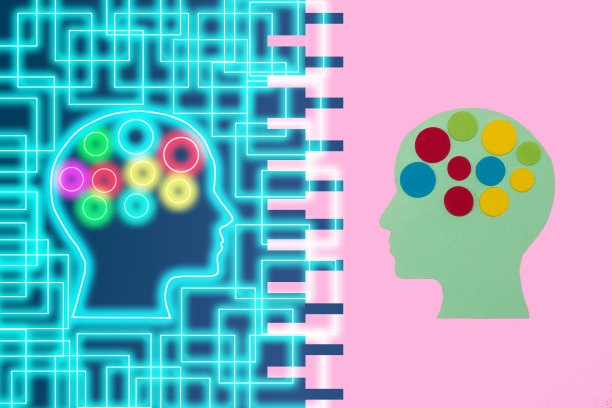 创意艺术数字设计，右半AI创意艺术设计，左半AI科技设计图片下载