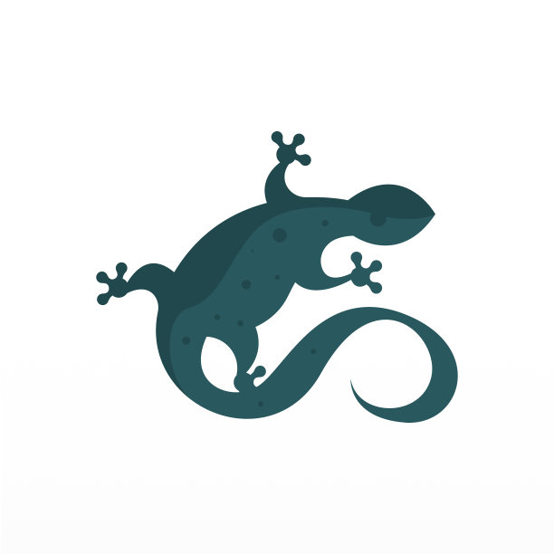 蜥蜴动物爬虫标志设计图片下载