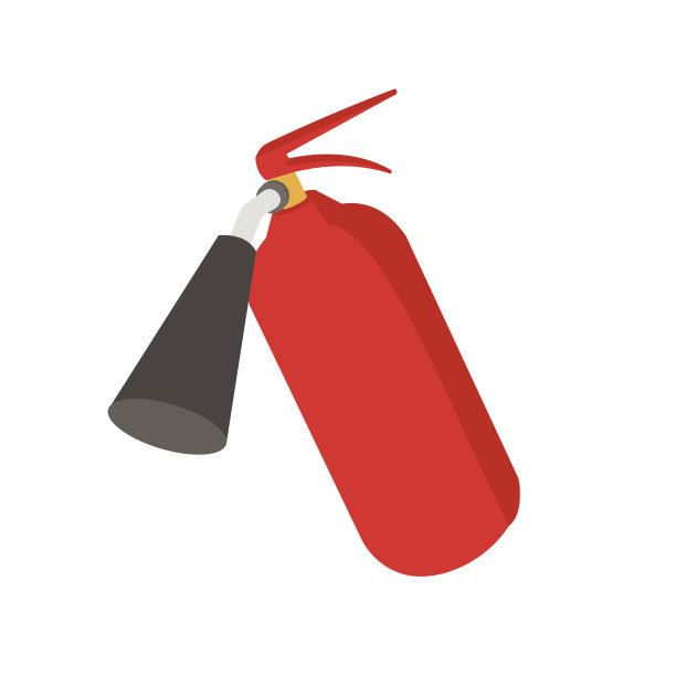 灭火器图标。平的插图图片下载
