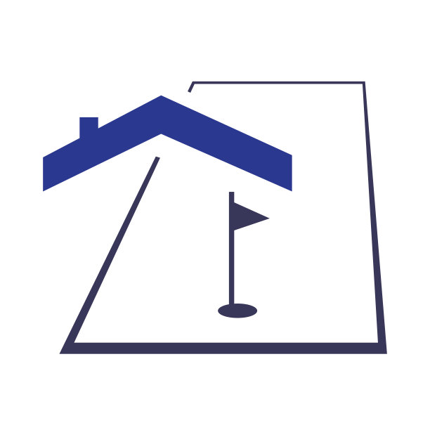 简单现代的室内高尔夫标志设计矢量模板插图平面设计图片下载