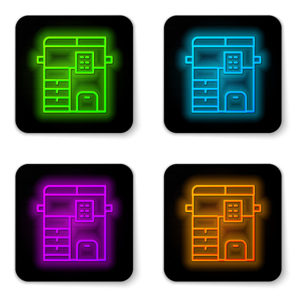 发光霓虹灯线办公室多功能打印机图片下载