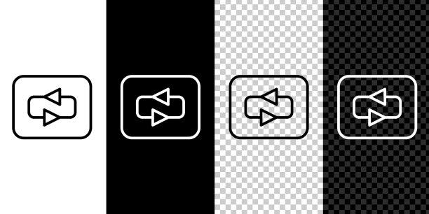 设置线路重复按钮图标隔离在黑色和图片下载