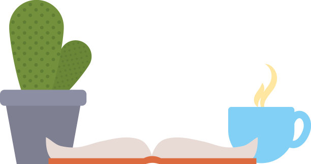 书与仙人掌和咖啡图片下载