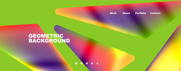 明亮多彩的三角形抽象图片下载