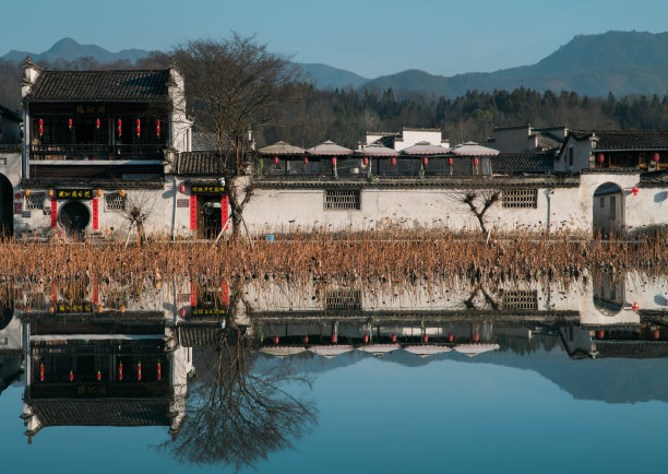 鸟瞰洪村——中国绘画中的一个村庄图片下载