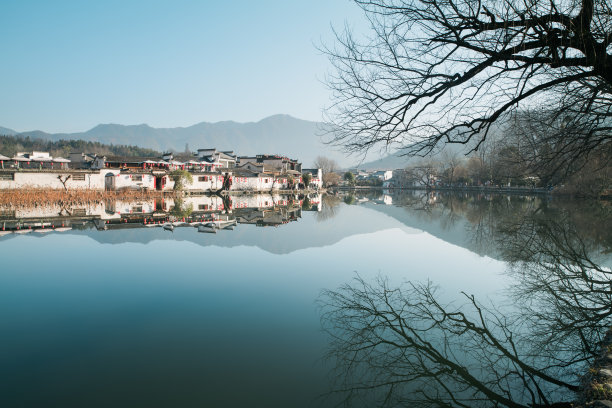 鸟瞰洪村——中国绘画中的一个村庄图片下载
