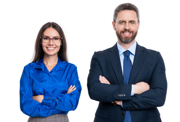 快乐成功的商人代表着领导力。专业商务人士领导力图片下载