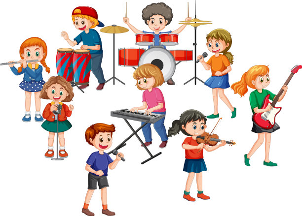乐队儿童卡通图片下载