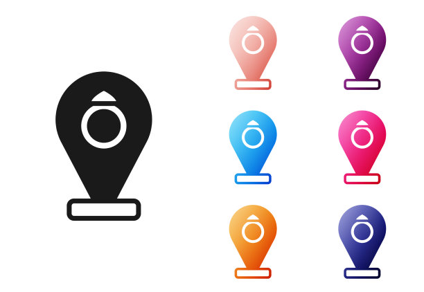 黑色正面建筑珠宝店图标图片下载