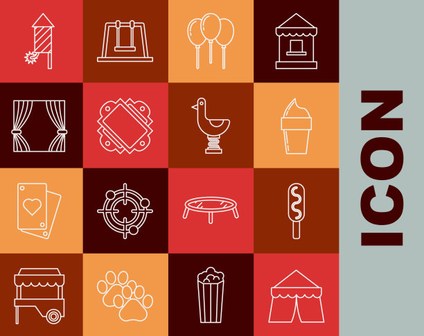 排队马戏团帐篷玉米热狗冰淇淋图片下载