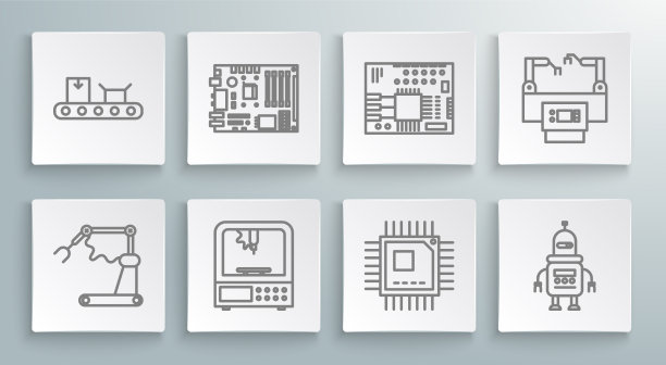 流水线工业机器机械手机械手手臂图片下载