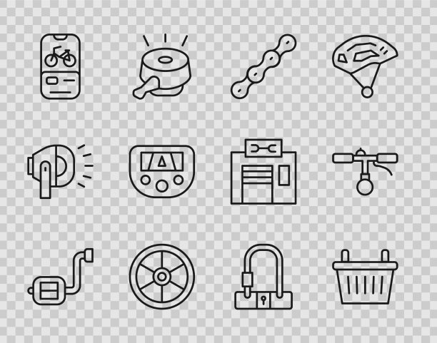 设置行自行车踏板篮链轮图片下载