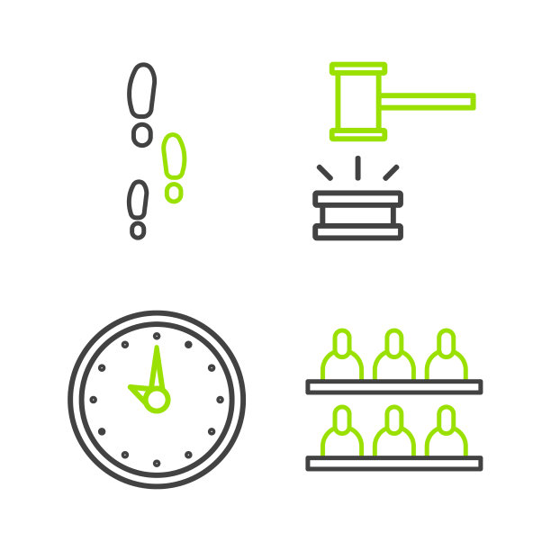 定线陪审员钟法官木槌和脚步图片下载