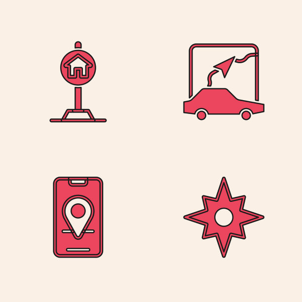 设置风玫瑰酒店标志为交通城市地图图片下载