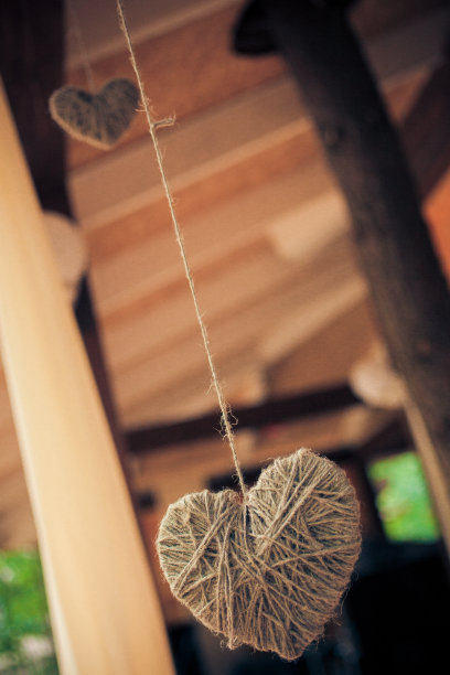 装饰心缝在线和挂在线作为室内装饰在复古风格图片下载