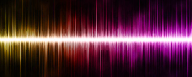 黄色，橙色，紫色声波黑色纹理背景图片下载