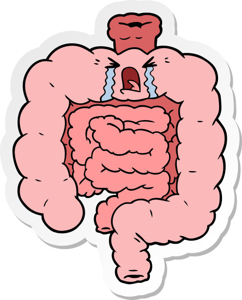 贴纸上的卡通肠子在哭图片下载