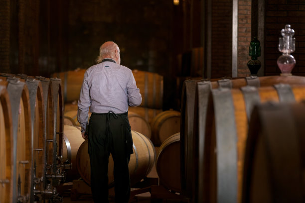 酒窖里的高级酿酒师图片下载