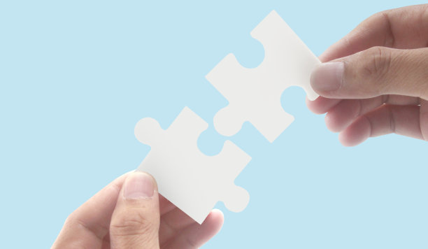 连接拼图。业务解决方案的成功图片下载