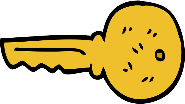 卡通涂鸦金钥匙图片下载