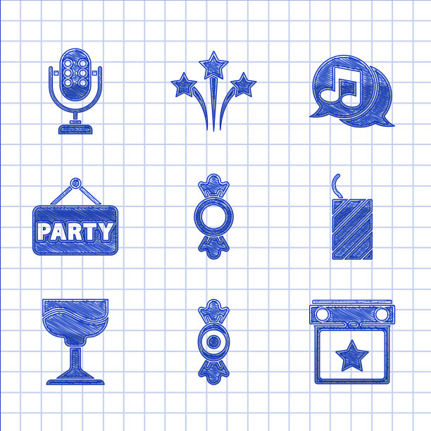 集糖果日历派对烟花火箭图片下载