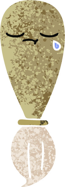 复古插画风格的卡通画笔图片下载