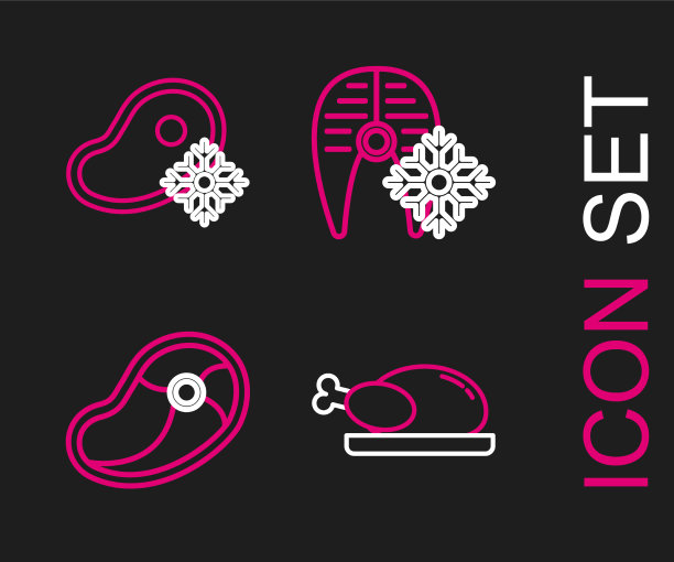 设置线烤火鸡或鸡排肉图片下载