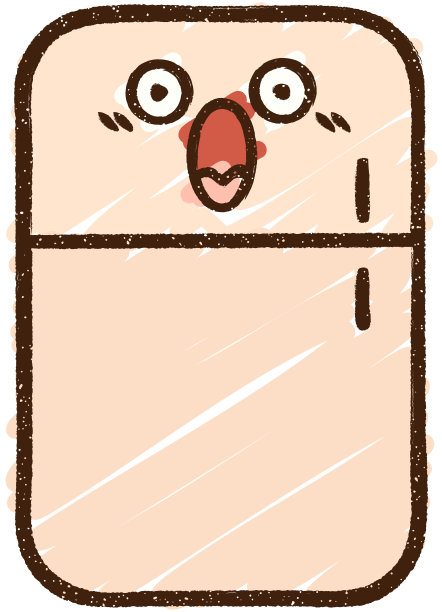 冰箱粉笔画图片下载