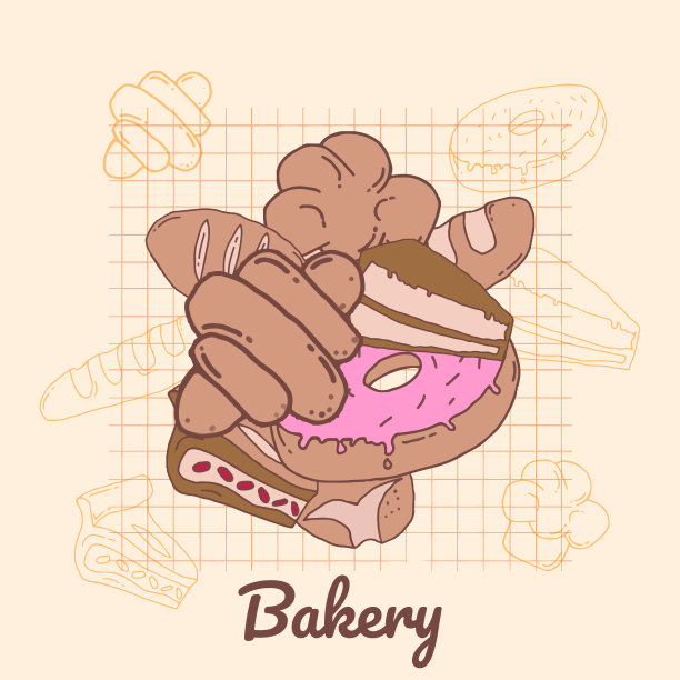 Backery背景设计矢量元素图片下载