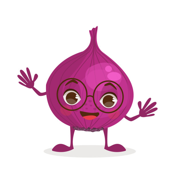 蔬菜矢量卡通人物-洋葱。图片下载
