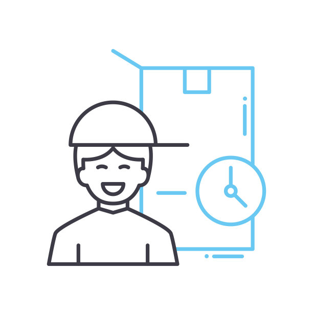 快递线图标，轮廓符号，矢量插图，概念标志图片下载