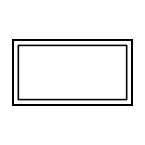 矩形框架形状图标，装饰复古边界涂鸦元素为简单的横幅设计图片下载