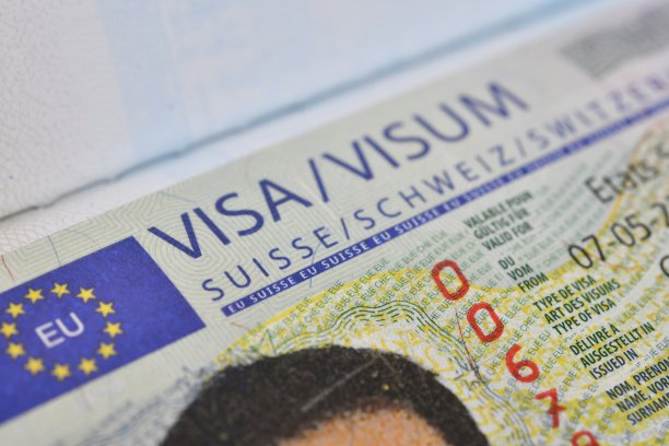瑞士申根签证，是申根国家的入境许可。对27个欧洲国家进行短暂访问图片下载