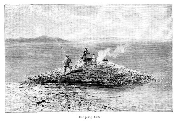 黄石国家公园的温泉锥，怀俄明州，蒙大拿州和爱达荷州，美国，地理更新图片下载