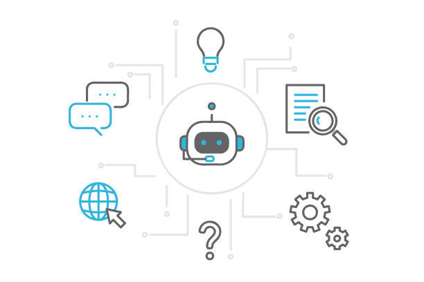 人工智能机器人聊天服务形象。图片下载