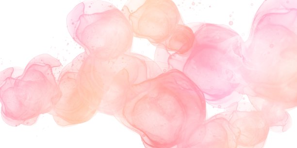 酒精水墨艺术抽象水平模板。粉红色渐变的圆形图片下载
