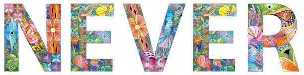 从来没有。矢量装饰zentangle对象为任何目的图片下载