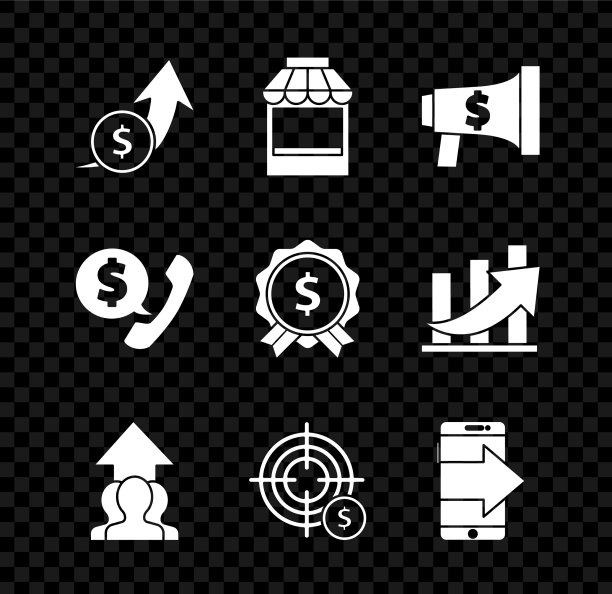 设定金融增长和硬币扩音器美元图片下载