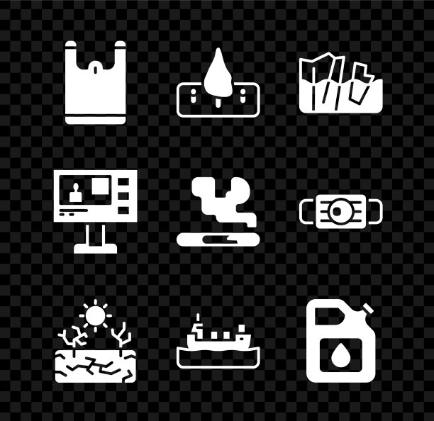 集塑料袋滥砍滥伐冰川融化图片下载