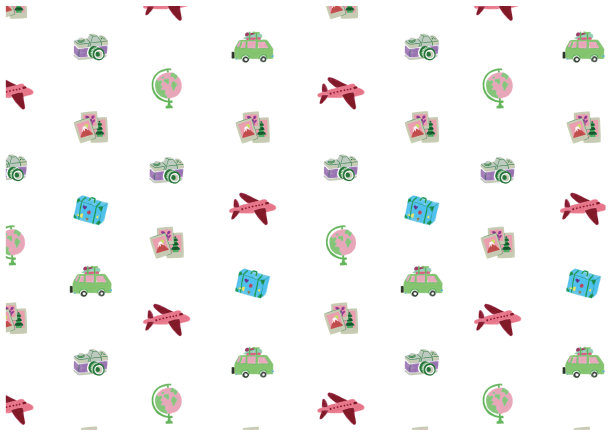 旅行插图图案_无缝03图片下载