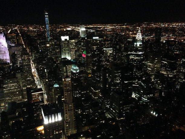 曼哈顿，纽约的夜晚图片下载