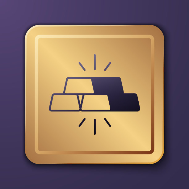 紫色的金条图标孤立在紫色上图片下载