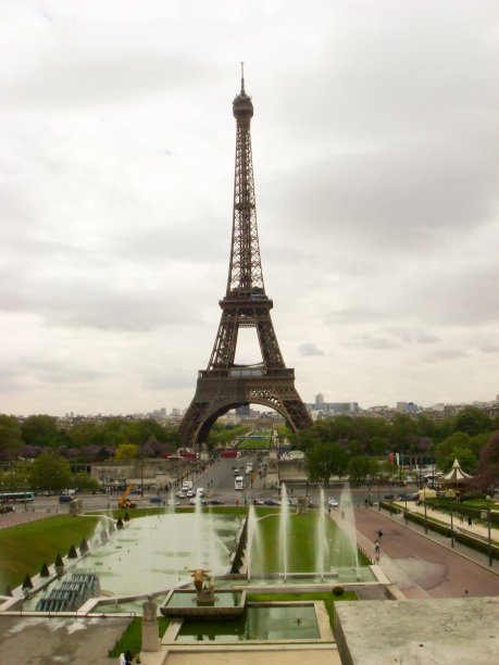 埃菲尔铁塔全景。巴黎。法国。图片下载