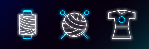 将线妇女服装缝纫线设置在线轴和图片下载